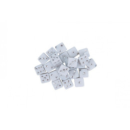 Accesorii creatie - zaruri plastic, alb, 5mm, set 50 buc, Colorarte