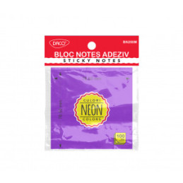 BLOC NOTES ADEZIV 76X76 MOV NEON DACO BN200M