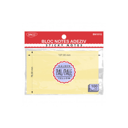 kidsmagicstore.ro|BLOC NOTES ADEZIV 127X76 GALBEN PAL DACO BN101G3,14 lei2,83 leiNoutati