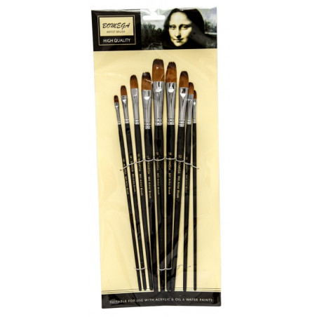 Pensula Cnx Bomei 803, varf semirotund, set 9 buc