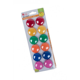 Magneti pentru tabla CNX 3012A, diametru 30mm, diverse culori, set 12 buc