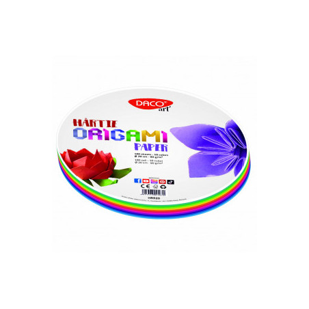 HARTIE ORIGAMI ROTUNDA 20CM 100/SET DACO HR920