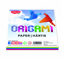 HARTIE ORIGAMI 21X21CM 100/SET DACO HR901