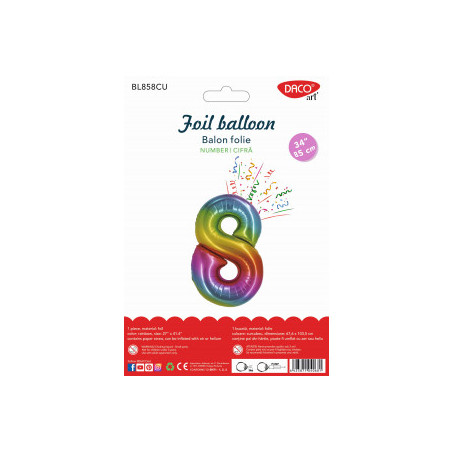 BALON FOLIE CIFRA 5 CURCUBEU 85 CM DACO BL855CU