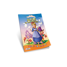 Carte de colorat A4, Cu poveste - Alice in tara minunilor, Unicart