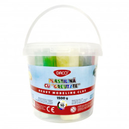 PLASTILINA 10C 1500G DACO CU GREUTATE PL1510
