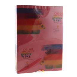 Carton colorat A4 Color Plus, 160g/mp, rosu craciun, top 250 coli