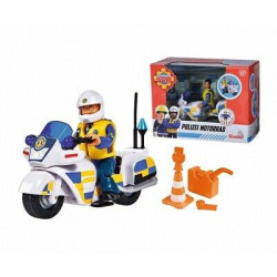 Motocicleta de politie Pompierul Sam cu figurina Malcolm