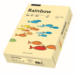 Carton colorat A4 Rainbow 88042257, 160g/mp, crem, top 250 coli