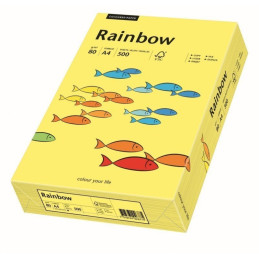 Hartie colorata A4 Rainbow 88042297, 80g/mp, galben deschis, top 500 coli