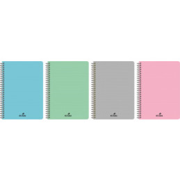 CAIET A4 80 FILE SPIRA COPERTA PLASTIC ECADA 29482DR