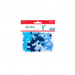 ACCESORII CRAFT - AD053 POM-POM ALBASTRU DEGRADE DACO