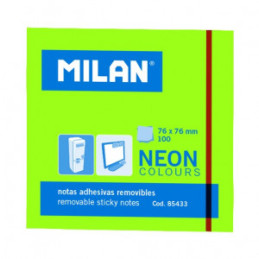 BLOC NOTES ADEZIV 76X76 NEON VERDE 85433