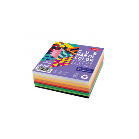CUB HARTIE COLOR 9X9CM 300COLI 5 CUL. DACO CH300