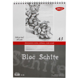 BLOC A3 SCHITE 160GR 30 FILE DACO BD316
