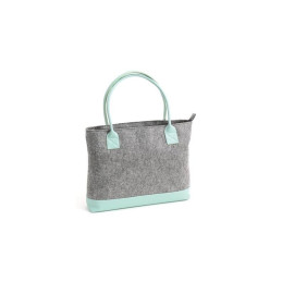 Geanta laptop Platinet Felt Collection PTO156FM, 15.6 inchi, dama, gri cu mint, 44x8x32.5cm