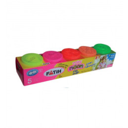 PLASTILINA USOARA MODELING DOUGH NEON 5X50G FATIH 50620