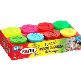 PLASTILINA USOARA MODELING DOUGH BASIC + NEON 8X50G FATIH 50630