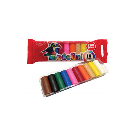 PLASTILINA 10C 200G DACO MODELINI PL010