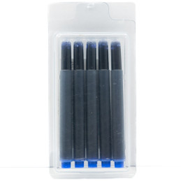 Patroane cerneala lungi (rezerve) Colorarte Kombi Universale, cerneala albastra, blister 5 buc