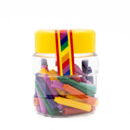 Patroane cerneala scurte (rezerve) Colorarte 522854, cerneala albastra, borcan PVC 50 buc diverse culori