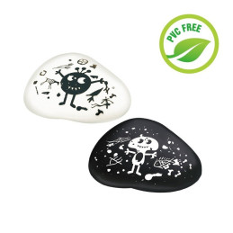 Radiera Keyroad Rocky KR971138, triunghi, 45x36x9mm, alb-negru