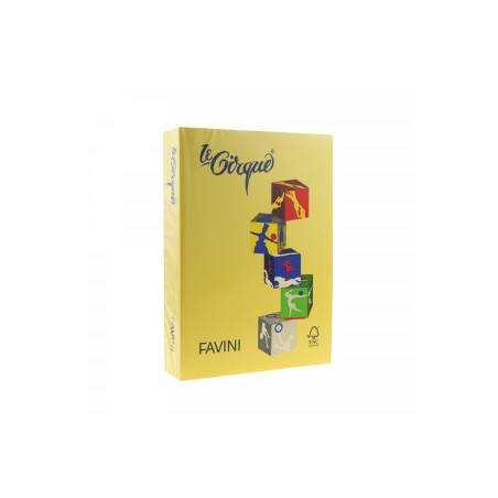 CARTON COLOR 160G/MP A4 200 GALBEN INCHIS FAVINI