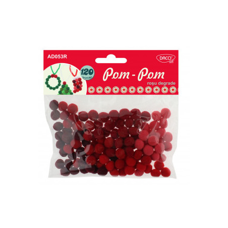 ACCESORII CRAFT - AD053 ROSU POM POM DEGRADE
