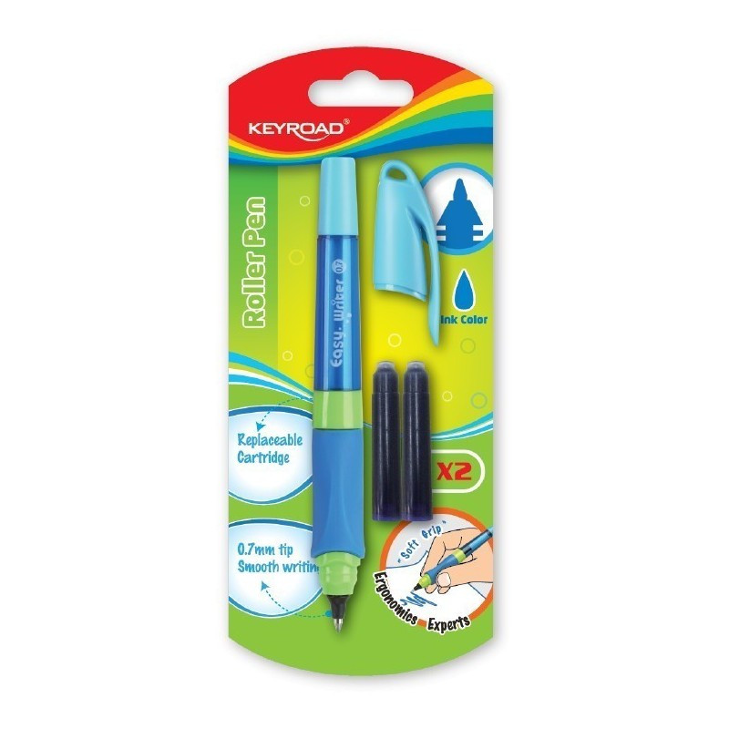 Roller Keyroad Easy Writer KR971173, 0.7mm, alimentare rezerve, grip ergonomic, corp diverse culori, blister (+2 rezerve) Roller Keyroad Easy Writer KR971173, 0.7mm, alimentare rezerve, grip ergonomic, corp diverse culori, blister (+2 rezerve)
