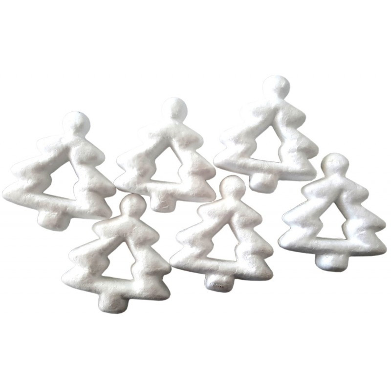Accesorii creatie - polistiren - bradut, alb, 6cm, set 10 buc, Colorarte Accesorii creatie - polistiren - bradut, alb, 6cm, set 10 buc, Colorarte