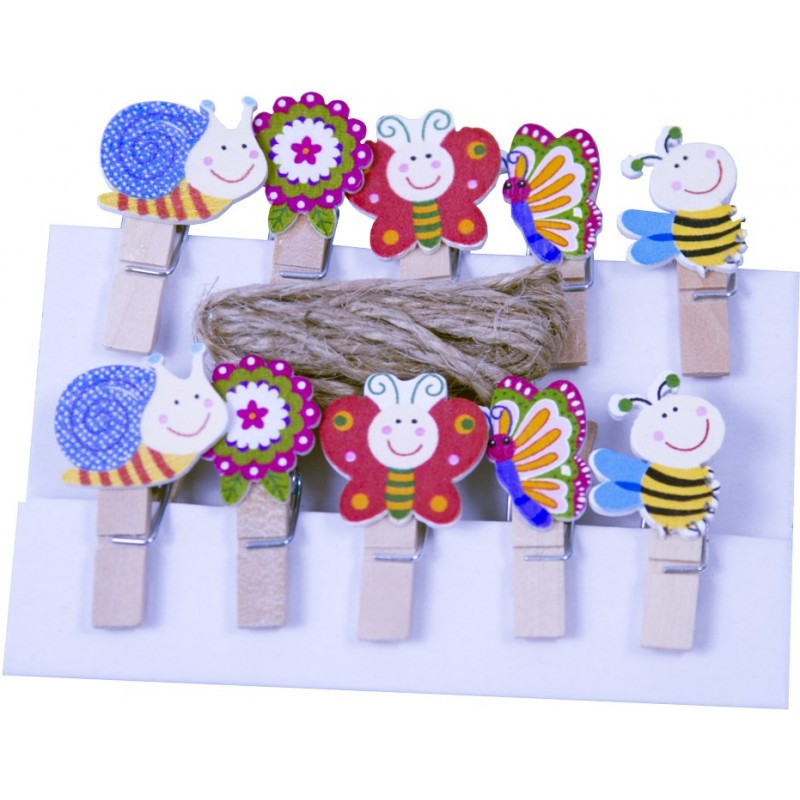 Accesorii creatie - lemn - carlig flori / insecte, natur, 3.5cm, set 10 buc, Colorarte Accesorii creatie - lemn - carlig flori / insecte, natur, 3.5cm, set 10 buc, Colorarte