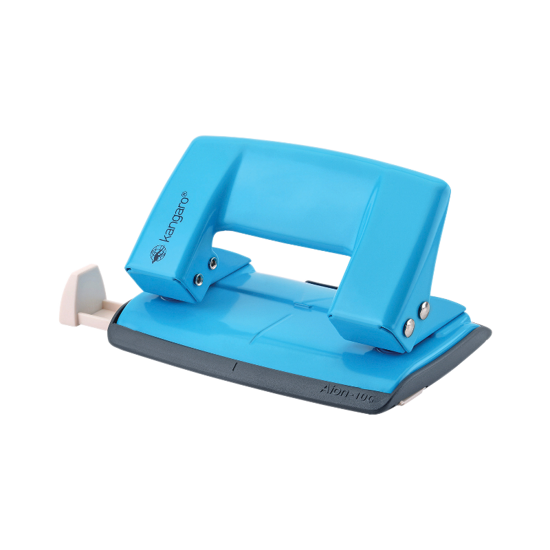Perforator Kangaro AION-10G, 10 coli, metalic, bleu Perforator Kangaro AION-10G, 10 coli, metalic, bleu