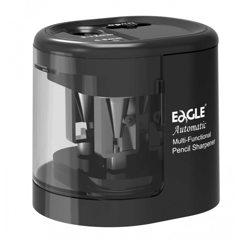 Ascutitoare electrica Eagle EG-5161, alimentare 4 baterii AA neincluse, 2 orificii, 6-12mm, plastic, negru Ascutitoare electrica Eagle EG-5161, alimentare 4 baterii AA neincluse, 2 orificii, 6-12mm, plastic, negru
