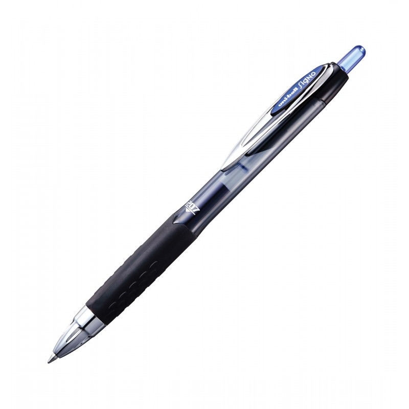 Pix cu gel Uni-ball Signo UMN-207, 0.7mm, cu mecanism, corp transparent, grip cauciucat, scris albastru, blister (+1 rezerva) Pix cu gel Uni-ball Signo UMN-207, 0.7mm, cu mecanism, corp transparent, grip cauciucat, scris albastru, blister (+1 rezerva)