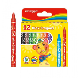 Creioane cerate Keyroad KR971303, 12 culori, blister carton