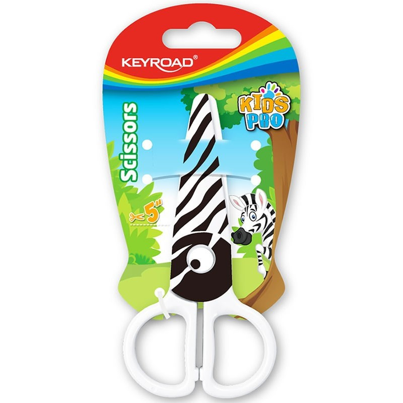 Foarfeca Keyroad Kids Pro KR971404, 13.0cm, plastic, prescolari, zebra, blister Foarfeca Keyroad Kids Pro KR971404, 13.0cm, plastic, prescolari, zebra, blister
