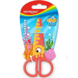 Foarfeca Keyroad Kids Pro KR971405, 13.0cm, plastic, prescolari, peste portocaliu, blister