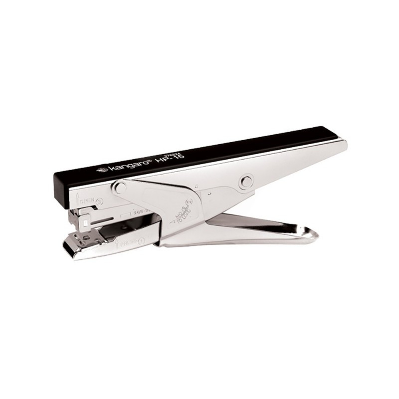 Capsator tip cleste Kangaro HP-15, nr.10, 20 coli, 40mm, metalic, negru Capsator tip cleste Kangaro HP-15, nr.10, 20 coli, 40mm, metalic, negru