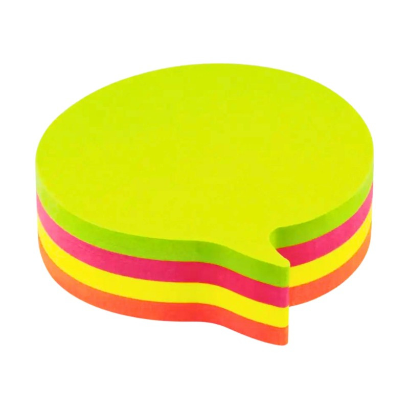 Notes adeziv Office Cover SN4505B, 100 coli, 75x75mm, 5 culori neon, forma balon, blister Notes adeziv Office Cover SN4505B, 100 coli, 75x75mm, 5 culori neon, forma balon, blister