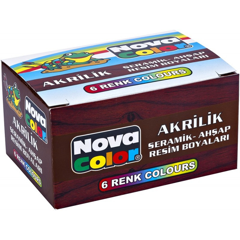 Culori acrilice Nova Color, 6 culori x 30ml, NC-180 Culori acrilice Nova Color, 6 culori x 30ml, NC-180