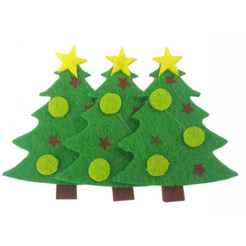 Accesorii creatie - braduti fetru, 8x6cm, set 2 buc, Colorarte Accesorii creatie - braduti fetru, 8x6cm, set 2 buc, Colorarte
