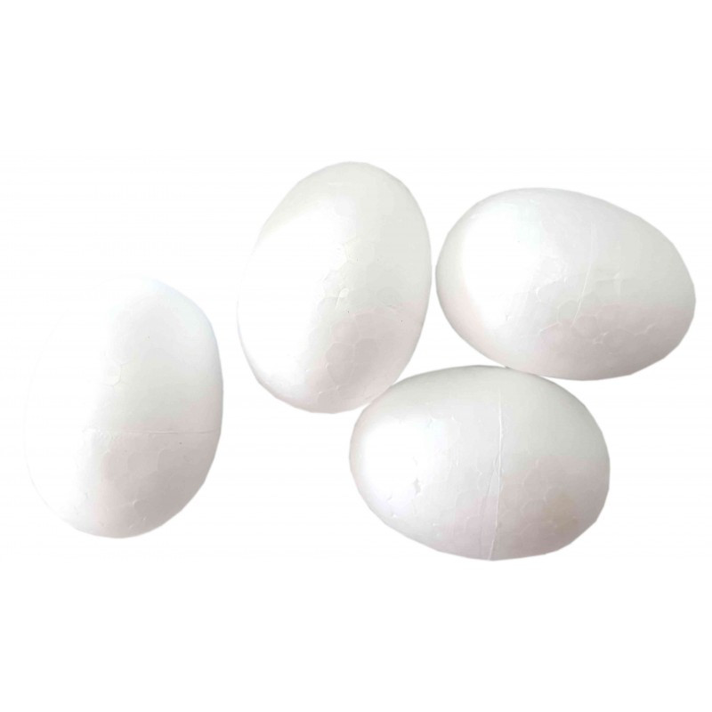 Accesorii creatie - polistiren - ou, alb, 7cm, set 4 buc, Colorarte Accesorii creatie - polistiren - ou, alb, 7cm, set 4 buc, Colorarte