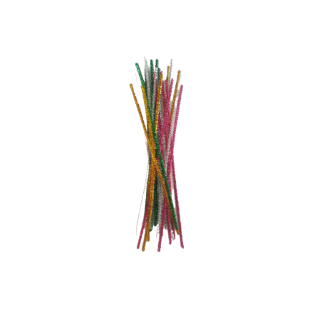 Accesorii creatie - sarma plusata, diverse culori, cu sclipici, set 25 buc, Colorarte