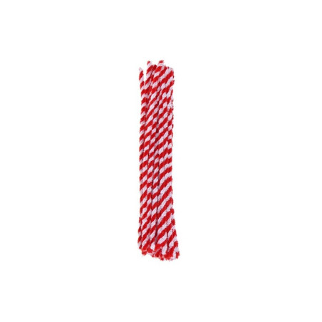 Accesorii creatie - sarma plusata, alb, rosu, rasucita, set 10 buc, Colorarte